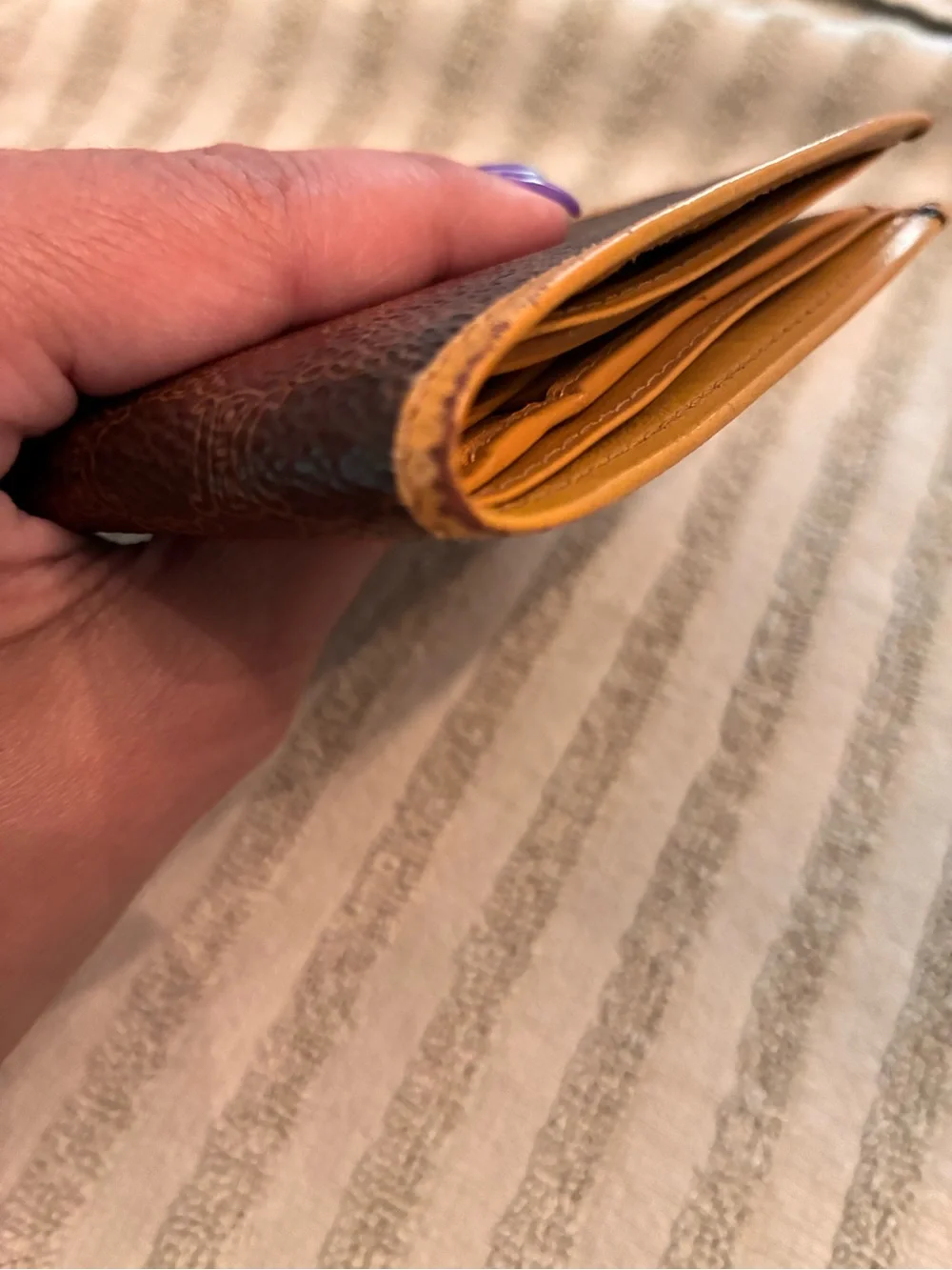 Celine Macadam Dark Brown & Tan Signature Compact Wallet